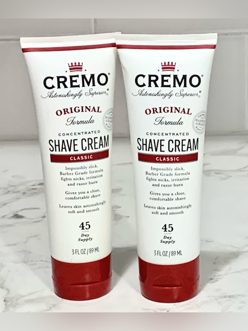 2X Cremo Original Shave Cream - 3 oz each (89 ml) - Sealed